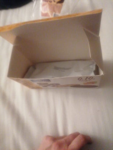 Customer photo review of Biscotti proteici Nuvole ricoperti di cioccolato e arancia