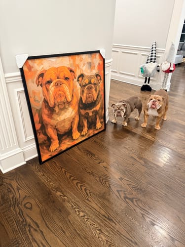 Customer photo review of Custom Pet Portrait - Abstract Style