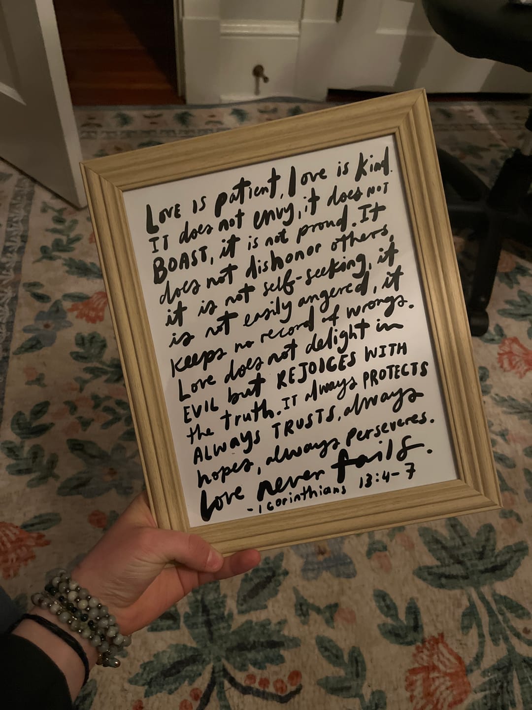 Customer photo review of 8x10 Love Is Patient