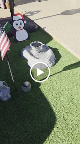 Customer video review of Roccia Cordless Shallow Pond Fountain