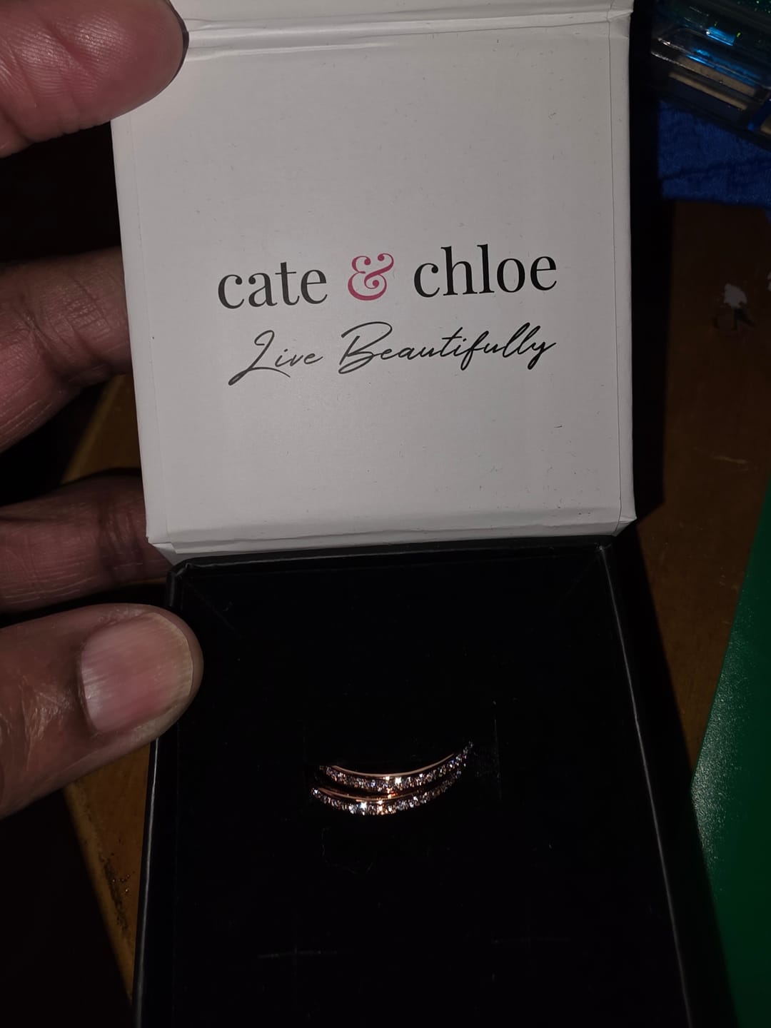 Customer photo review of Bianca 18k White Gold Plated 25mm Silver Hoop Earrings with Swarovski Crystals
