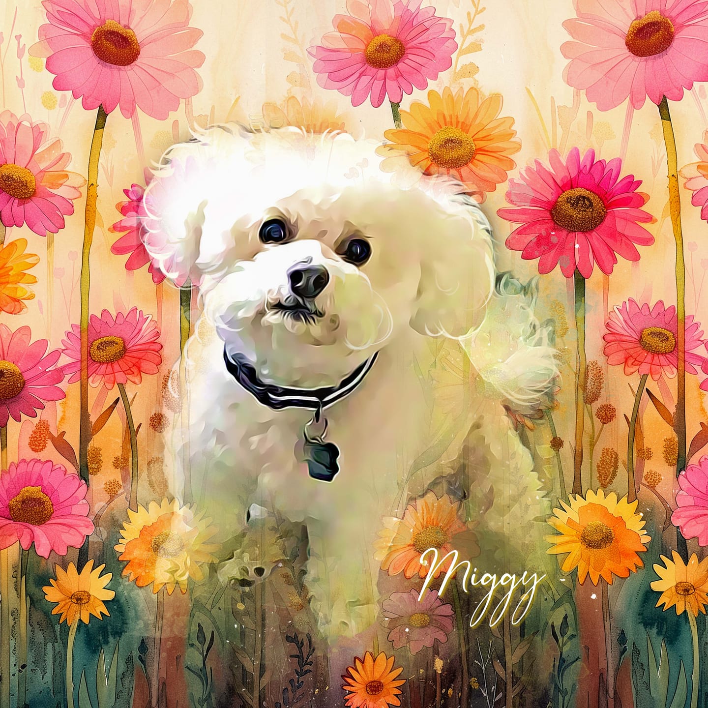 Customer photo review of Custom Watercolor Pet Portrait – BlossomTails