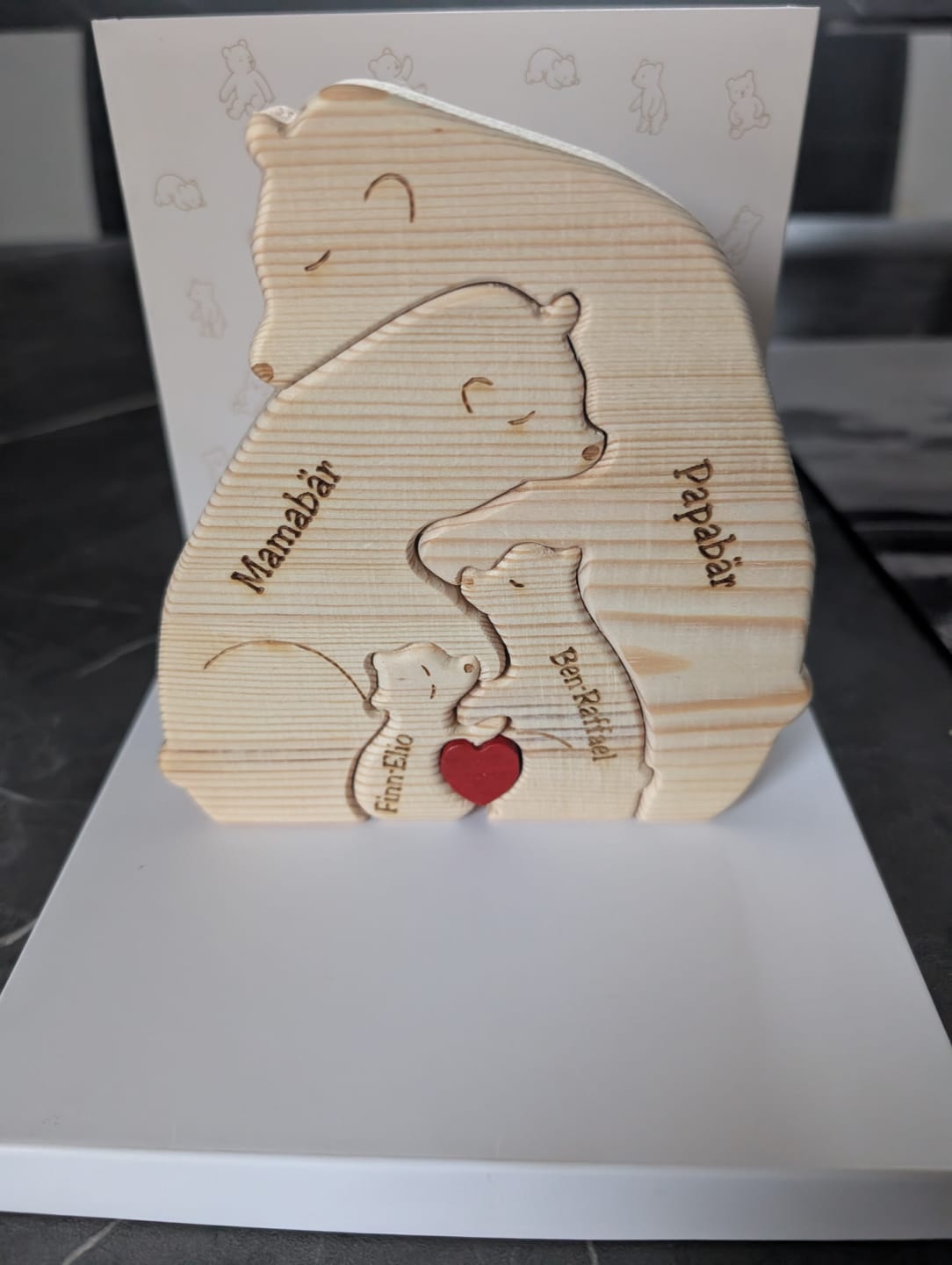 Customer photo review of Bärenfamilie - Süße Personalisierte Holzbären zum Aufstellen für die Familie