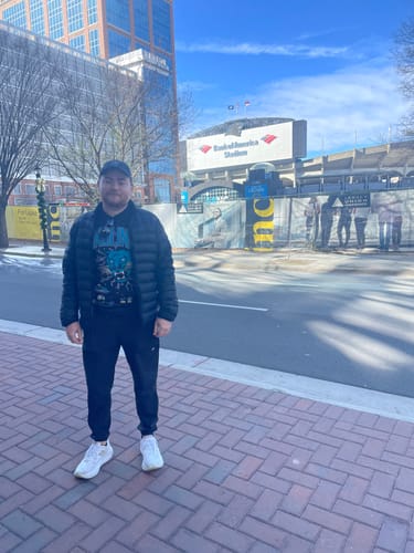 Customer photo review of Glory Days Apparel - Carolina Football AOP T-Shirt