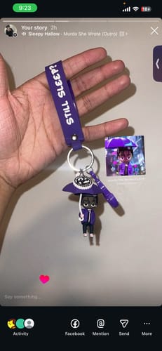 Customer photo review of Still Sleep? Keychain