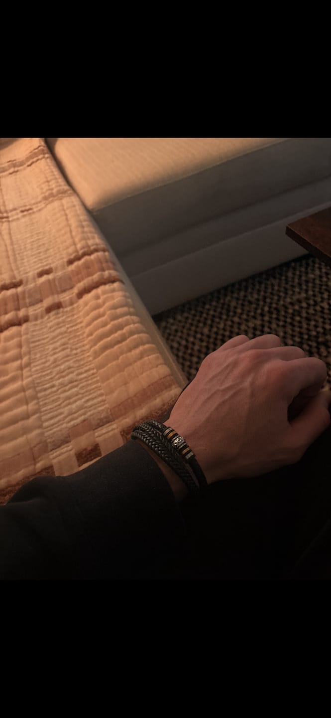 Customer photo review of To My Son | Braided Leather Bracelet Gift Set - SS521