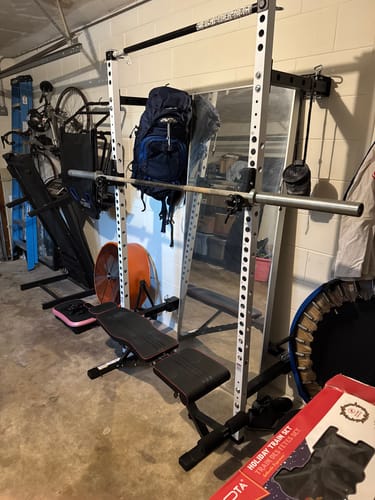 Customer photo review of FOLDGYM™ Wall Mounted Folding Squat Rack