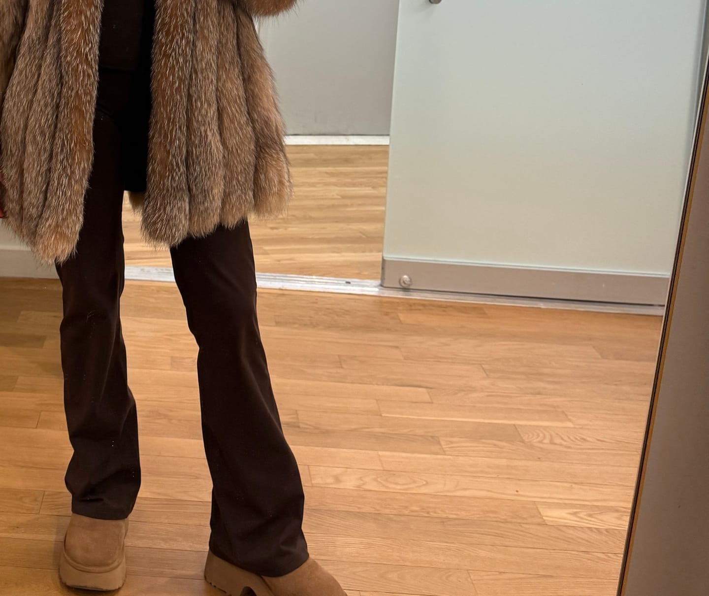 Customer photo review of The Leisure Pant / Espresso