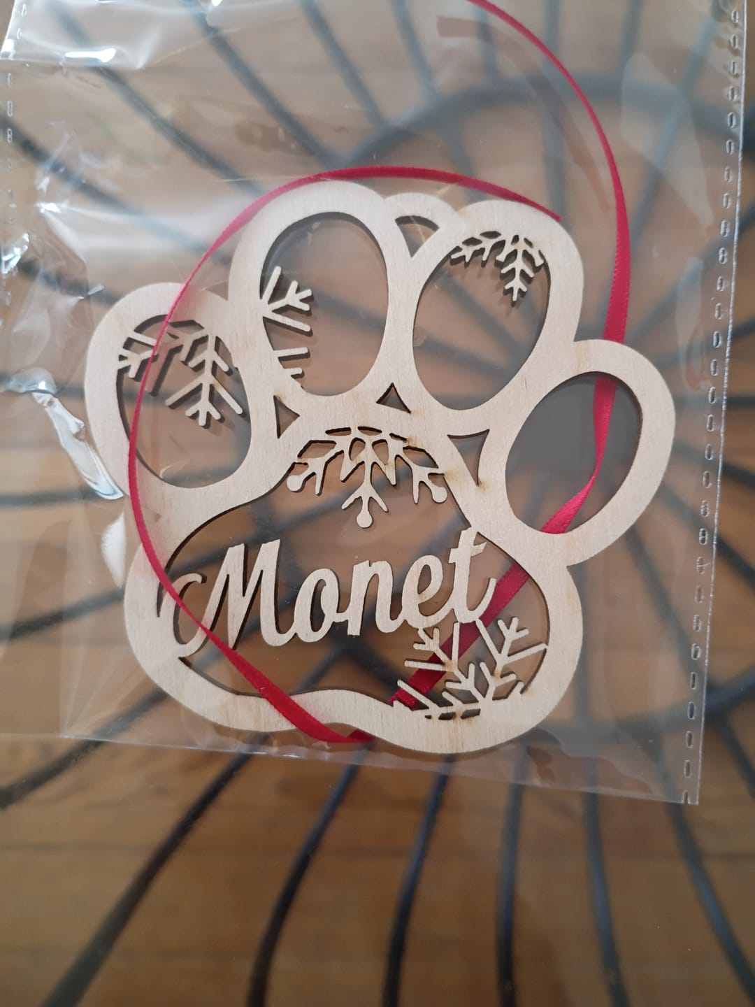 Customer photo review of Personalized Pet Christmas Ornament