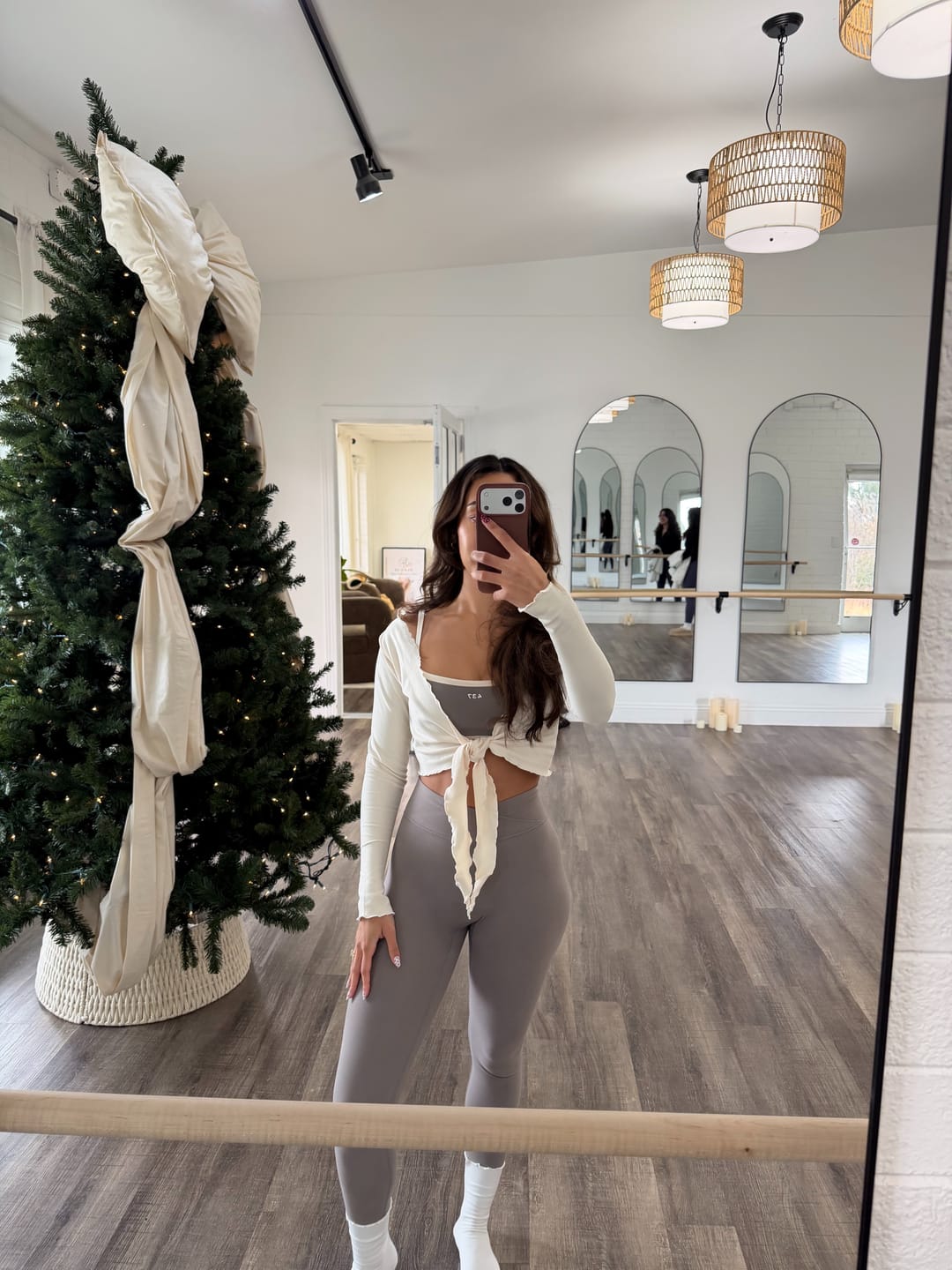 Customer photo review of The Wrap Top / Cream