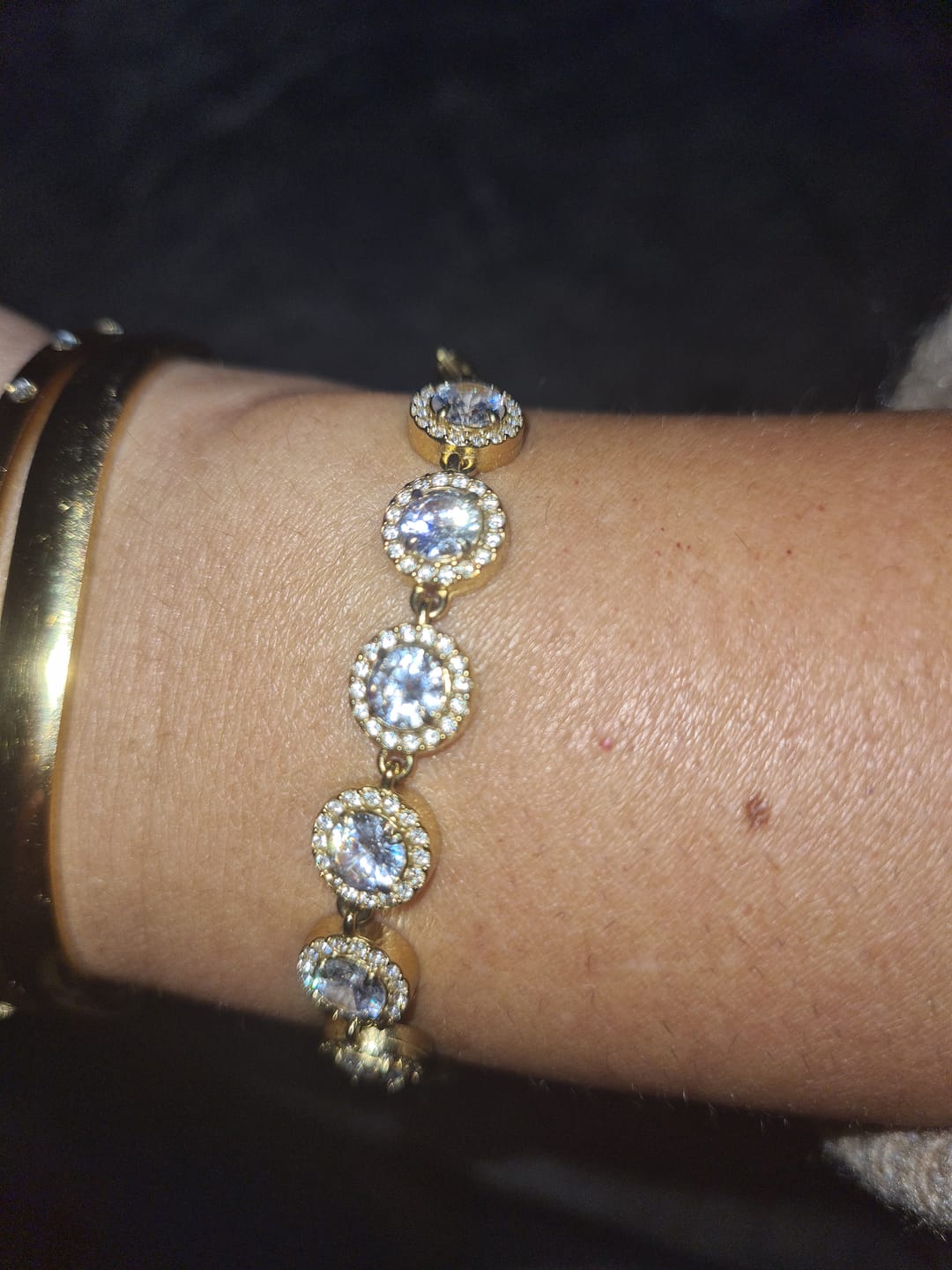 Customer photo review of Crystal Elegance Armband 14K Vergoldet
