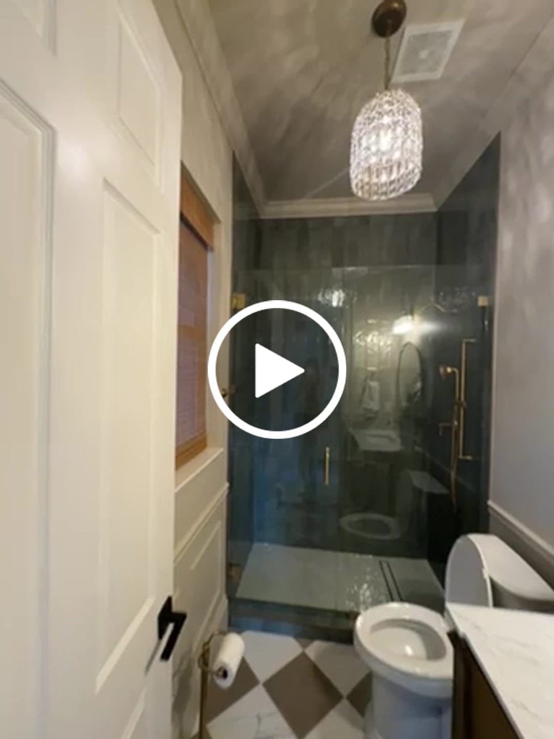 Customer video review of French Antique Brass Crystal Cage Chandelier