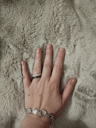 Customer photo review of Retro Felix Black and White Couple Ring