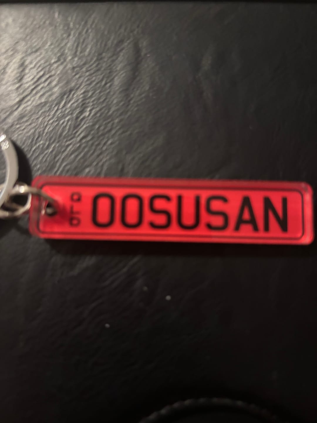 Customer photo review of QLD Colour Licence Plate Custom Keychain