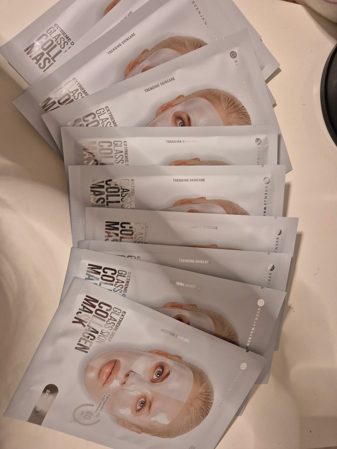 Customer photo review of Glassskinmask® - 10er Pack - Hydrogel Gesichtsmaske für strahlende Haut