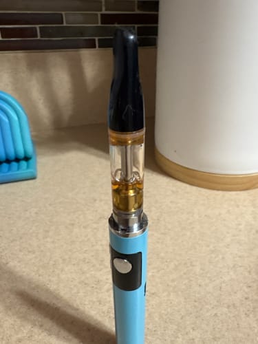 Customer photo review of 3pc Flavor Pack of 1 Gram THCA Blend Full Spectrum Vape Cartridge