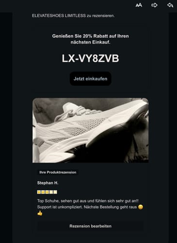 Customer photo review of ELEVATESHOES MONACO