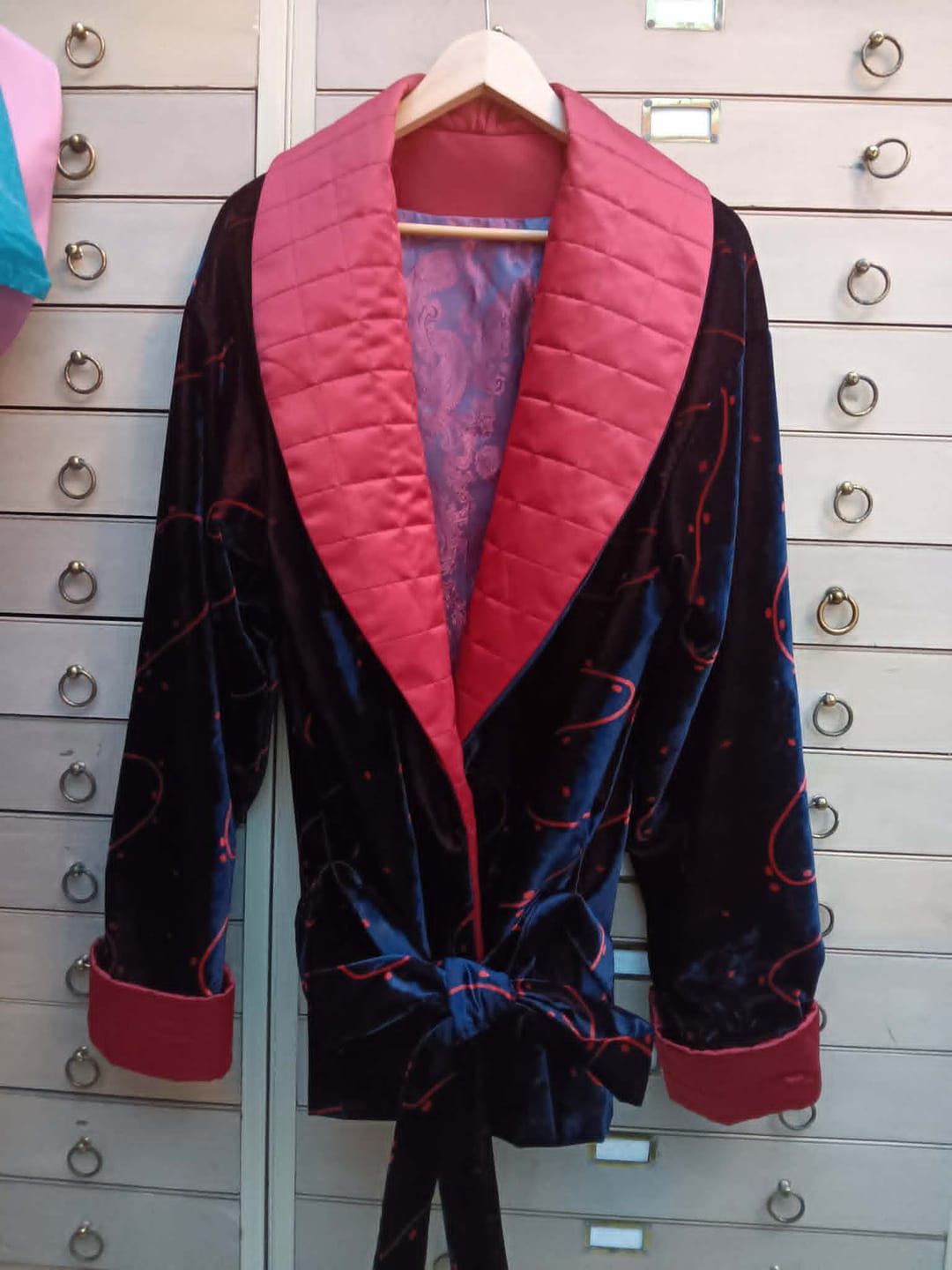 Customer photo review of Paisley Jacquard Lining Fabric
