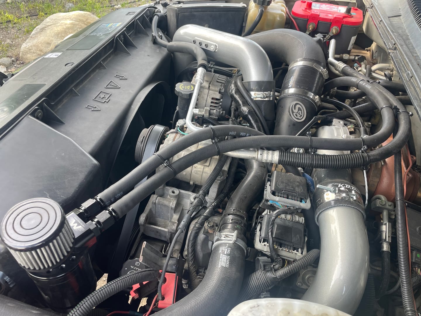 Customer photo review of Top Loader Billet Internally Baffled Oil Catch Can (Dual 10AN Port)