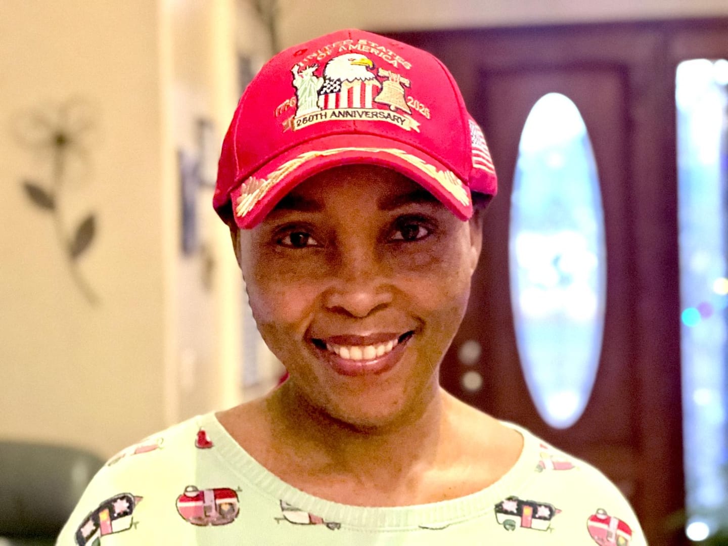 Customer photo review of (Exclusive) United States of America 250th Anniversary Embroidered Cap — Red Patriotic Hat (1776–2026)