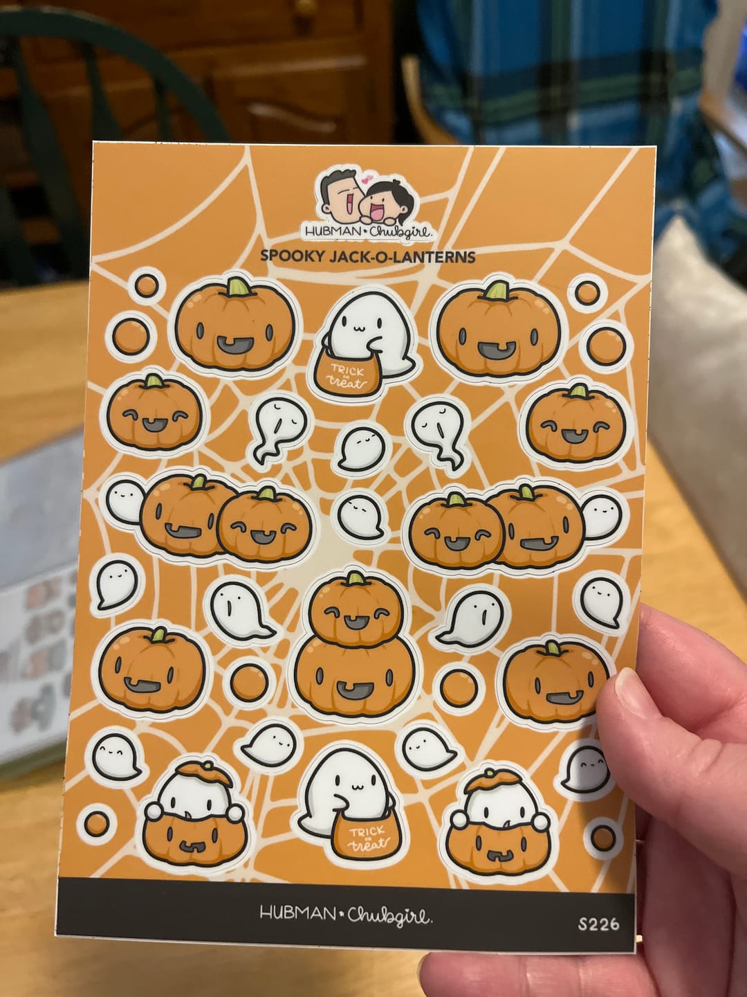 Customer photo review of Spooky Jack-o-Lanterns Sticker Sheet