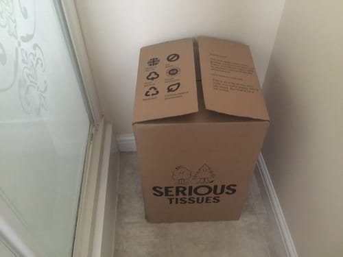 Customer photo review of UK-Made Recycled Toilet Paper – Seriously Sustainable & Plastic-Free