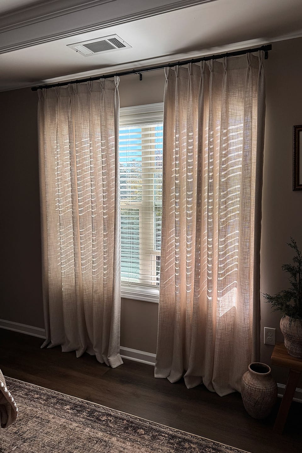 Customer photo review of Clara Heavyweight Textured Linen Curtains