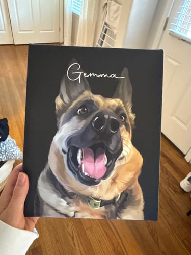 Customer photo review of Pet Art Canvas Wrap