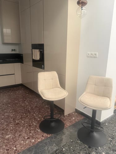 Customer photo review of Σκαμπό για Πάσο Κουζίνας Σετ 2 τεμ Κάθισμα Μπαρ Ρυθμιζόμενο Ύψος 63-84 εκ Μεγάλη Βάση Διάφορα Χρώματα LJ-B195W02