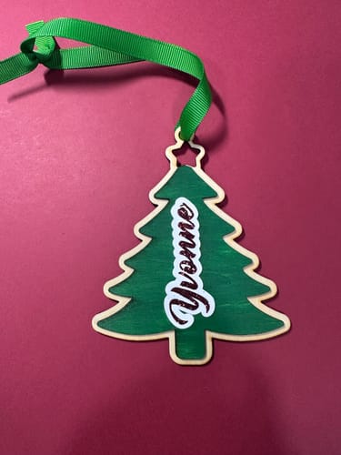 Customer photo review of 8 Christmas tree ornaments svg laser cutting file