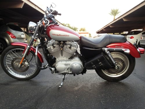 Customer photo review of H-D® Sportster Left Side Solo Bag - SL01