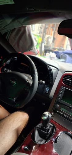 Customer photo review of Genuine Carbon Fiber Steering Wheel With Button Trim For C6 Corvette 2006-2011