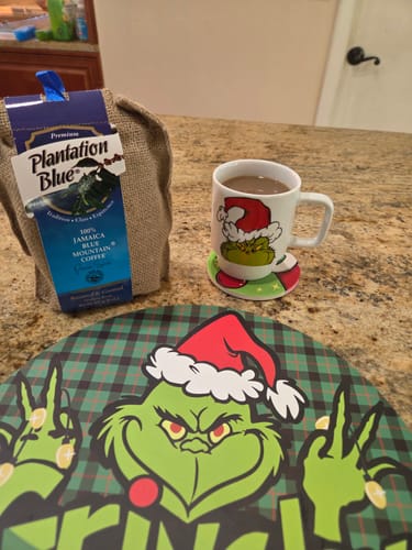 Customer photo review of Plantation Blue 100% Jamaica Blue Mountain Coffee - Medium Roast - 8oz Ground