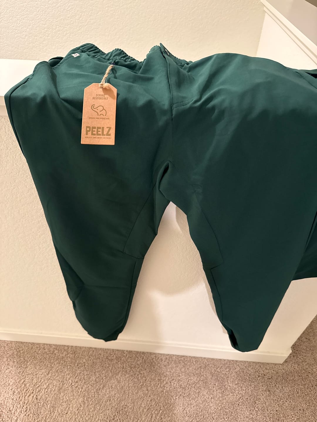 Customer photo review of Mike 4-Pocket Jogger Fly Front Scrub Pant - Regular