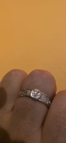 Customer photo review of Aries Ram Band Ring