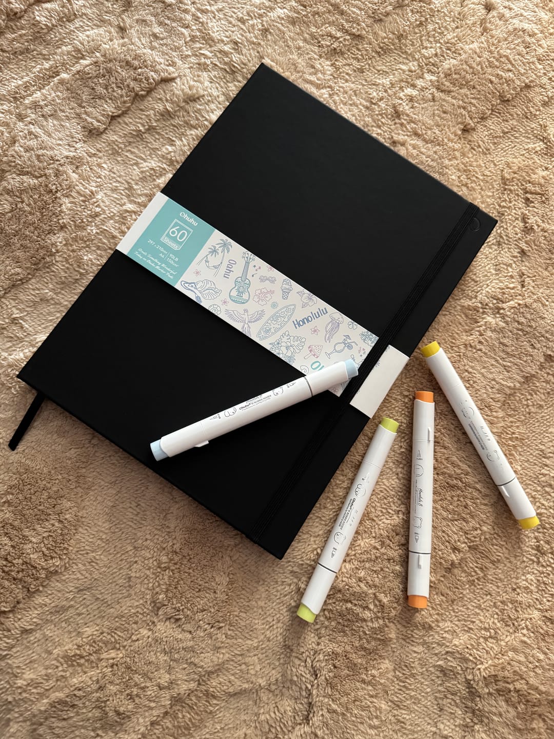 Customer photo review of Ohuhu Bleedproof Double-Sided Marker Pad with PU Cover