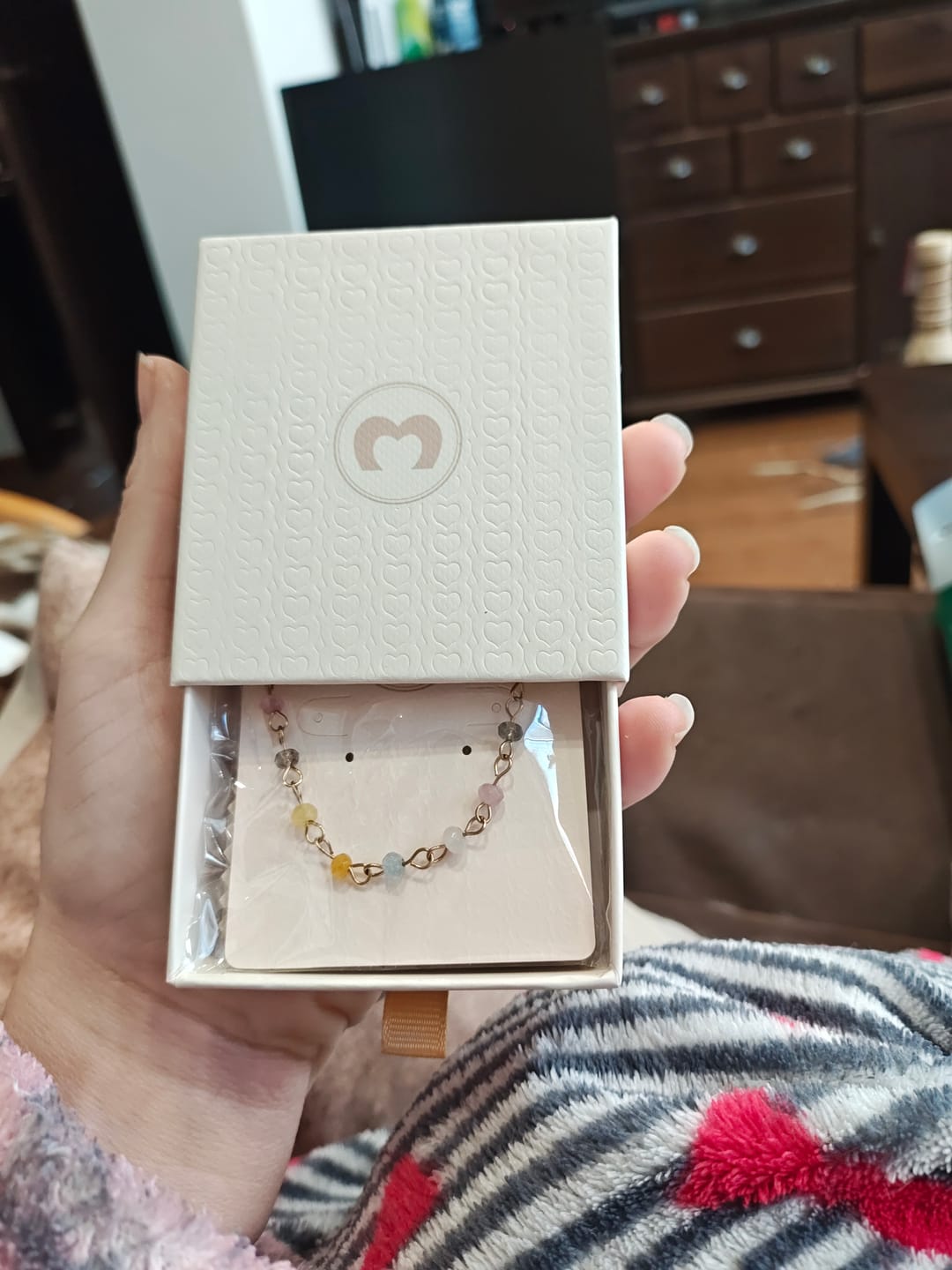 Customer photo review of Cajita Joyas - Nude Beige