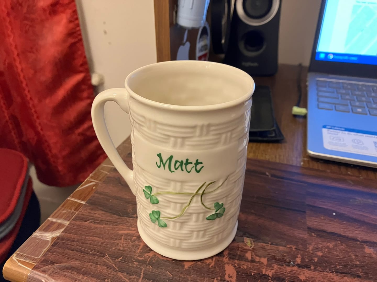 Customer photo review of Belleek Classic Personalised Mug