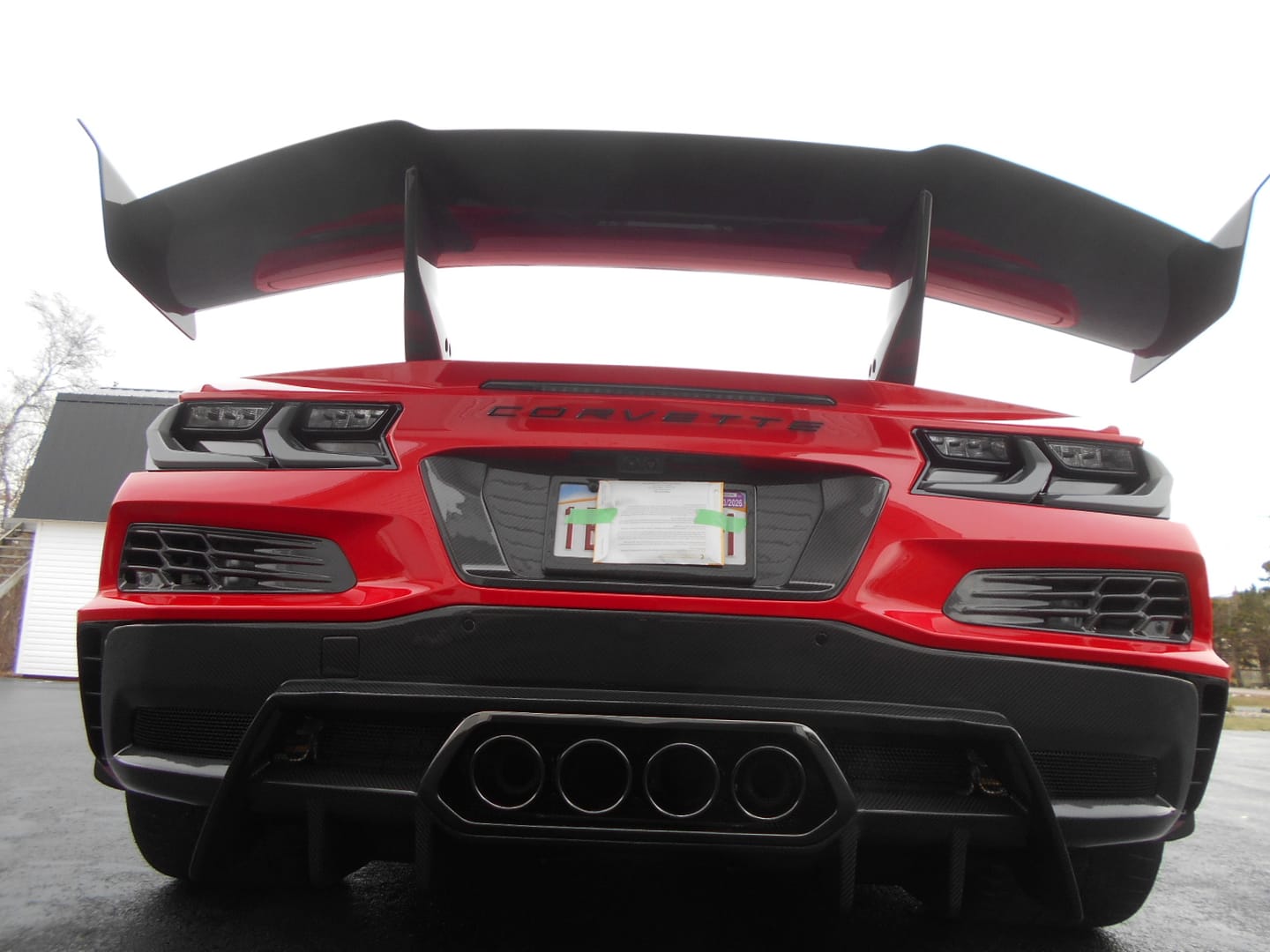 Customer photo review of Corvette C8 Z06 License Plate Backing