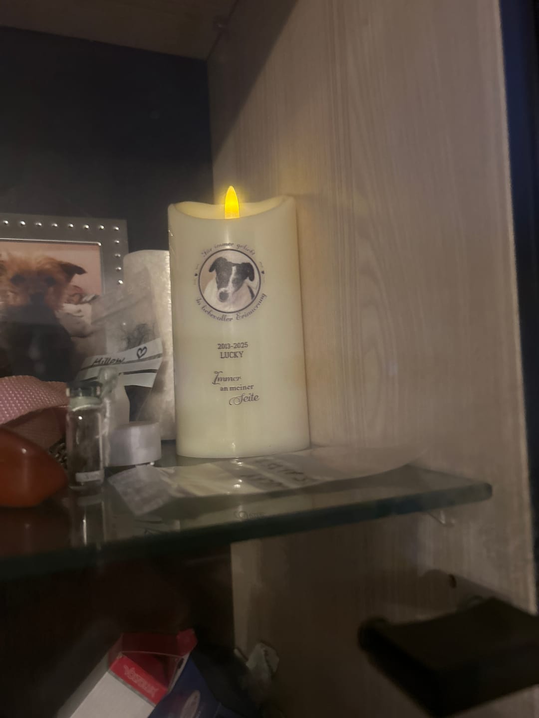 Customer photo review of In liebevoller Erinnerung - Individuelle LED Kerze