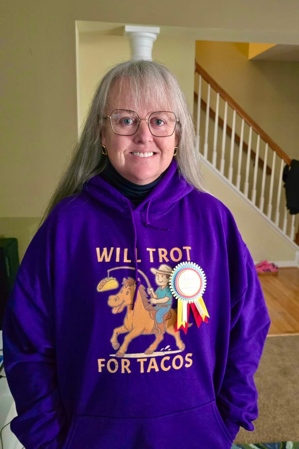 Customer photo review of Will Trot for Tacos Hoodie