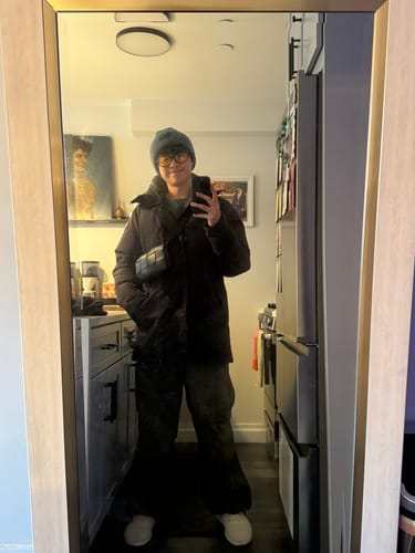 Customer photo review of GV Vegan Leather Detailed Jacket Noir Olive