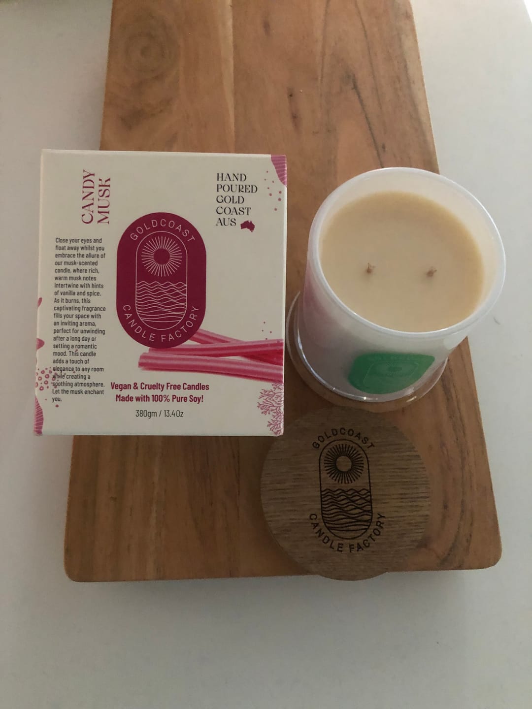 Customer photo review of Candy Musk Candle 380g