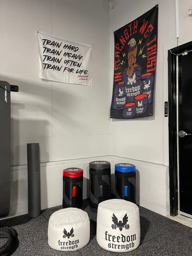 Customer photo review of In Strength We Trust Banner