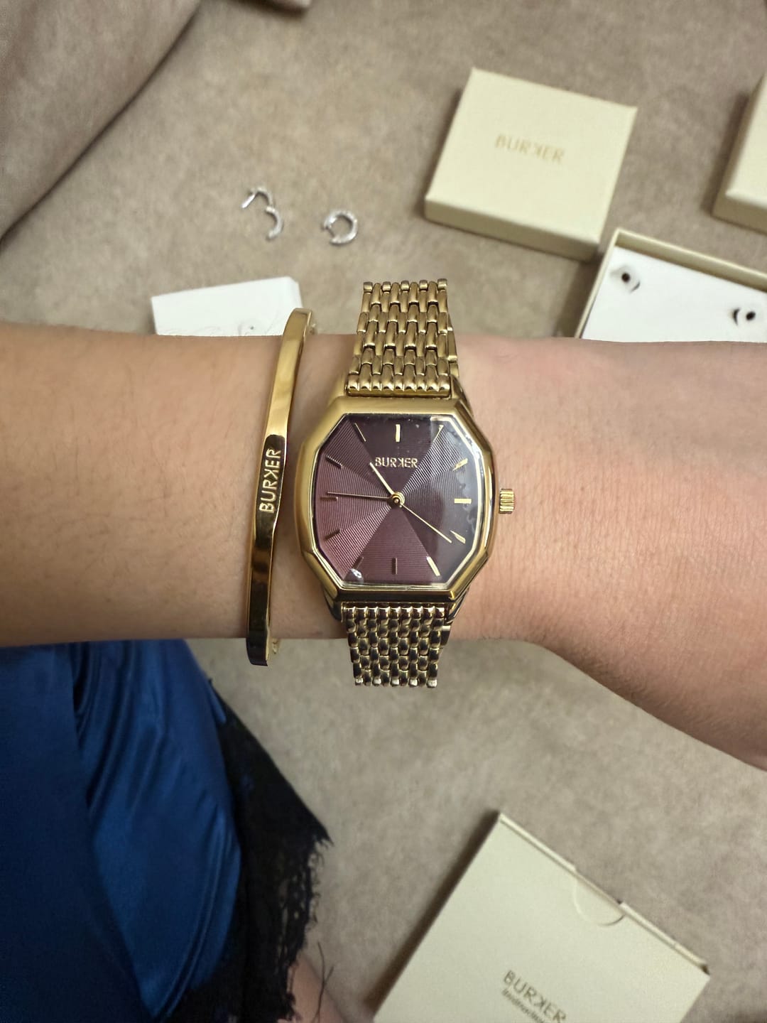 Customer photo review of Julia Gold Burgundy