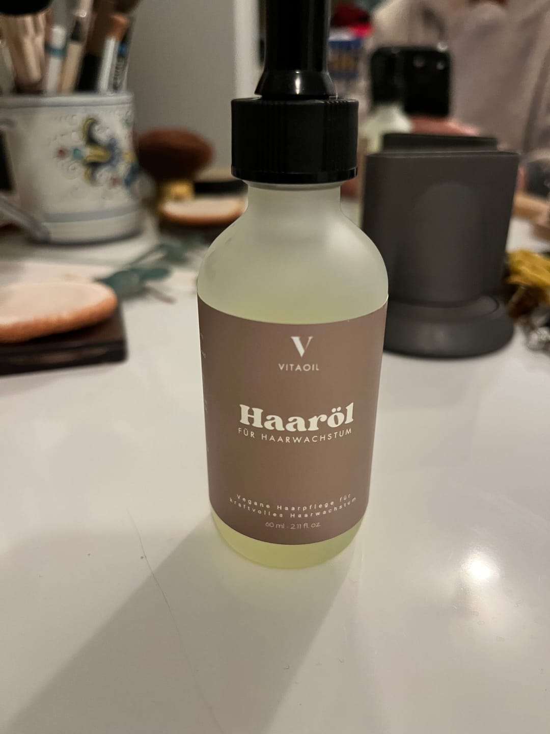 Customer photo review of Veganes Haaröl für schnelles Wachstum
