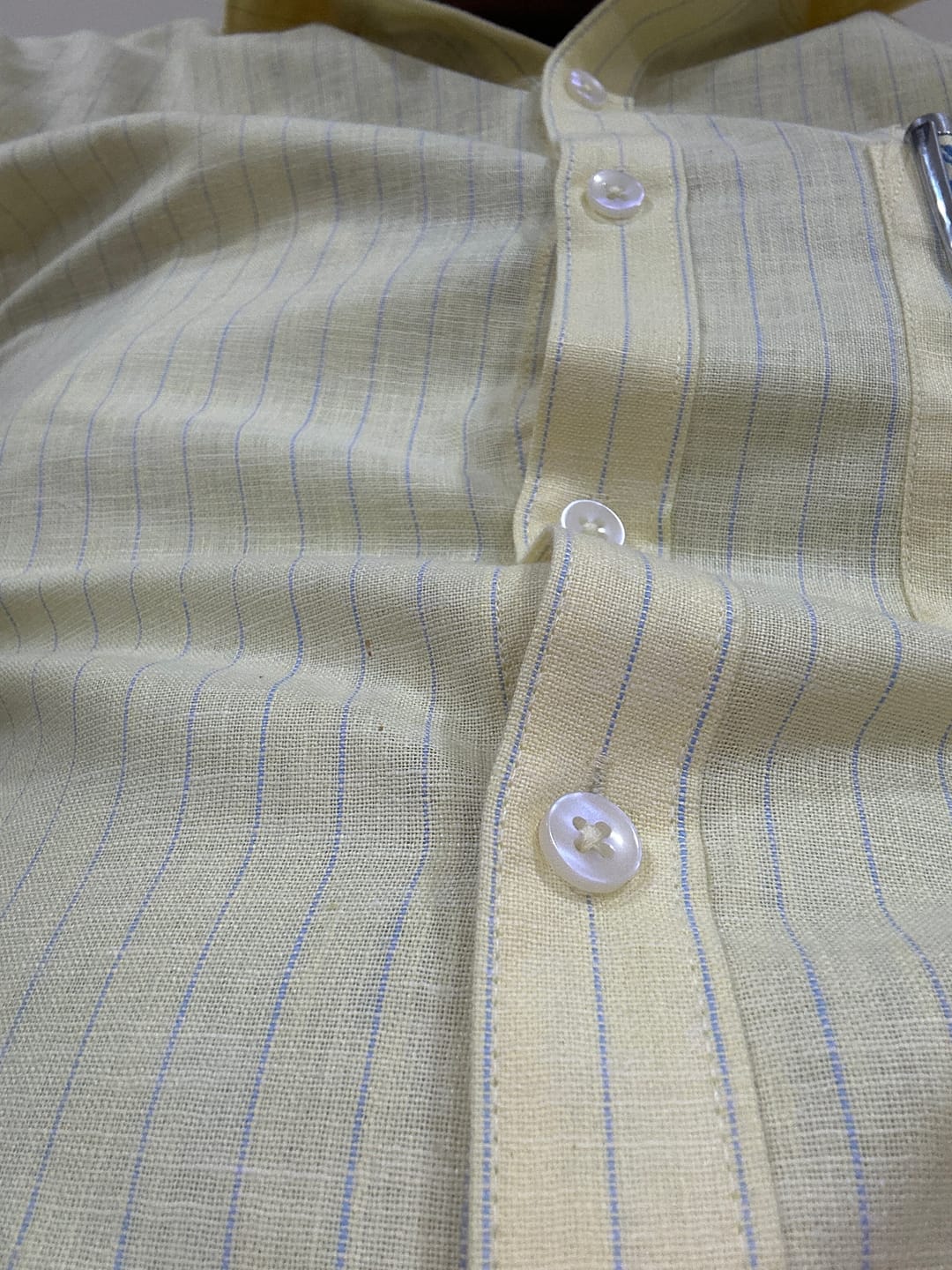 Customer photo review of Spring Yellow Stripes -Full-Bamboo Linen