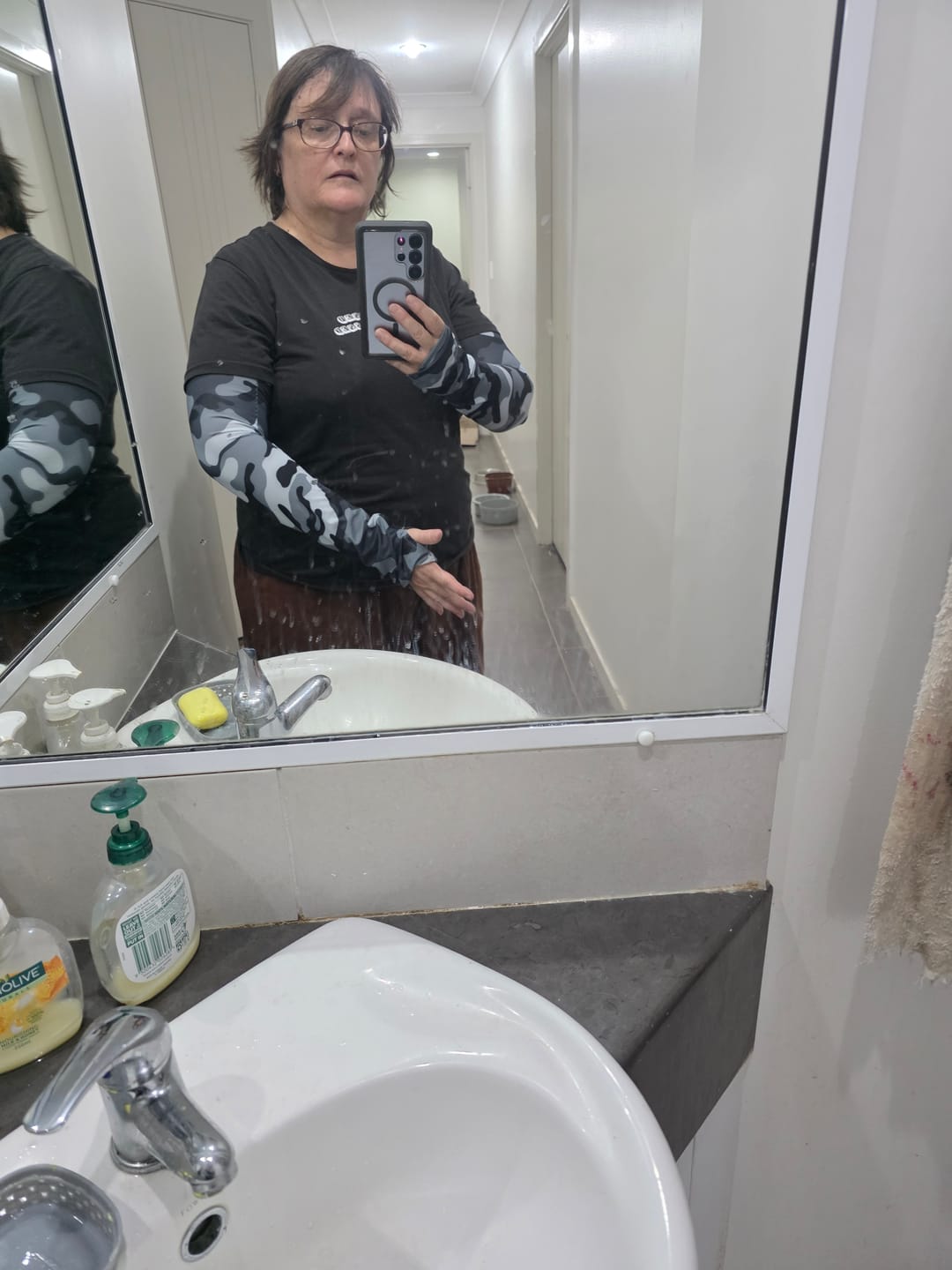 Customer photo review of Gardening Protection Sleeves - Camouflage Grey