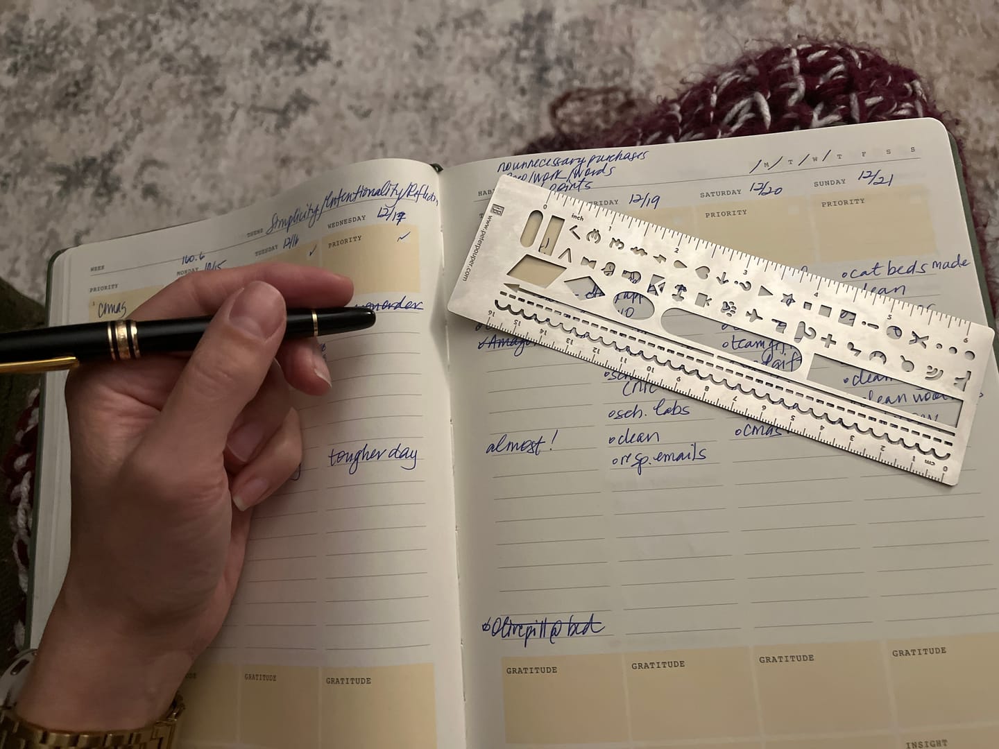 Customer photo review of Monk Manual™ Weekly Planner