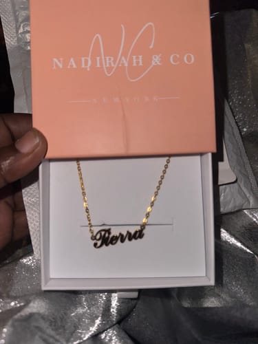Customer photo review of Personalized Name Necklace